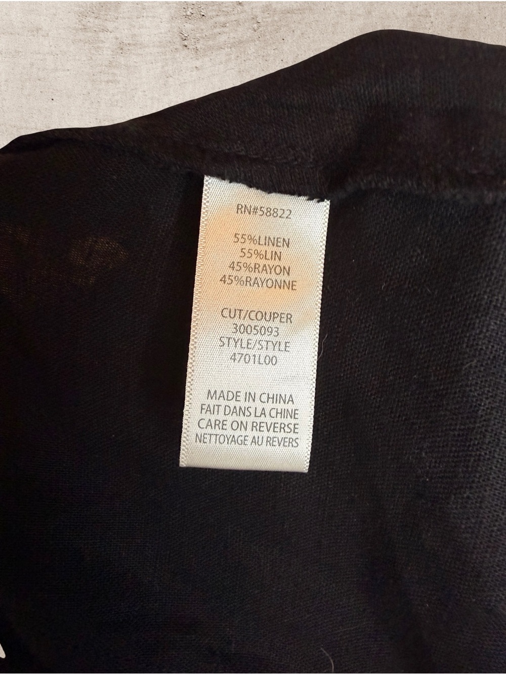 NWT Max Studio London Black Linen Wide Leg Trouser High Rise XL - Picture 8 of 8